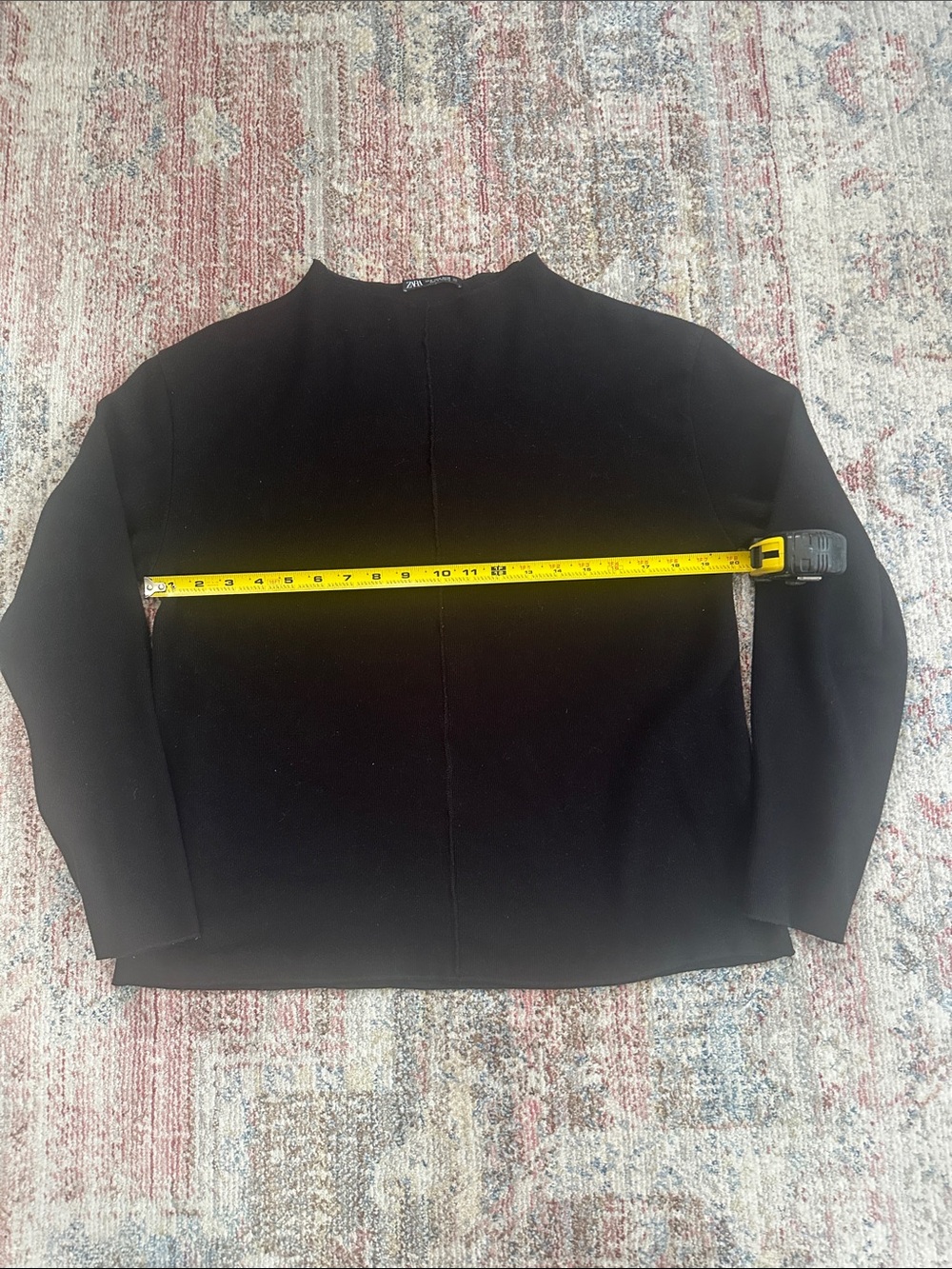 Zara Black Front Seam Soft Sweater-M